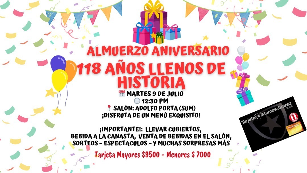 Argentino prepara su tradicional almuerzo del 118° aniversario el martes 9 de julio