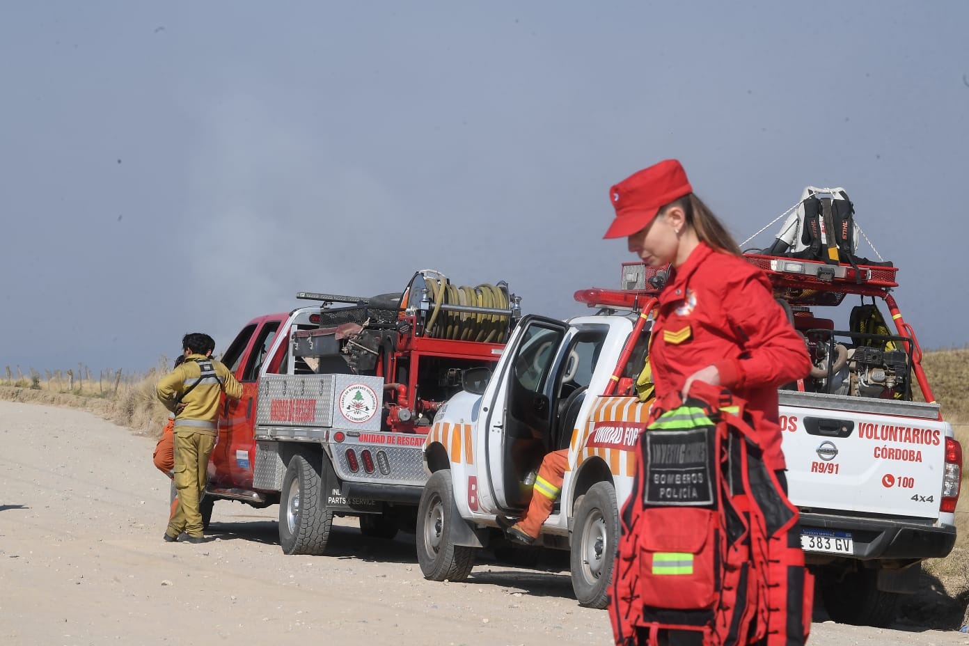 El Durazno: más de 200 bomberos siguen la lucha contra el fuego