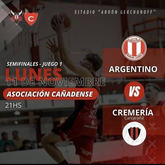 Argentino frente a Cremería, duelo de semifinalistas buscando el título de la Cañadense a las 21 horas