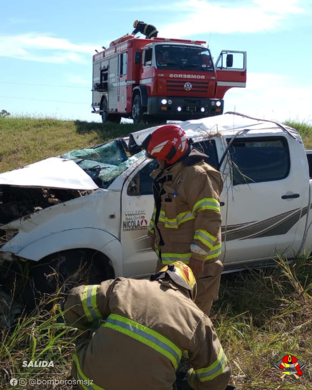 Vuelco en Ruta 12: un hombre fue trasladado al hospital