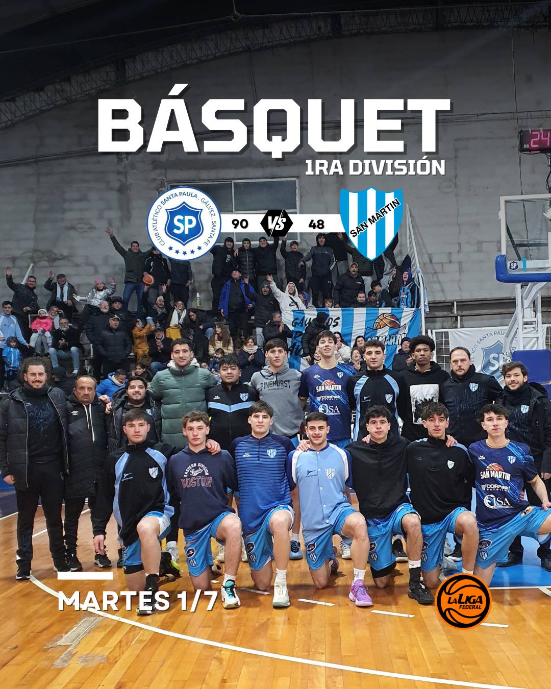 Dura caída en el primer juego de San Martin, pero la ilusión está intacta