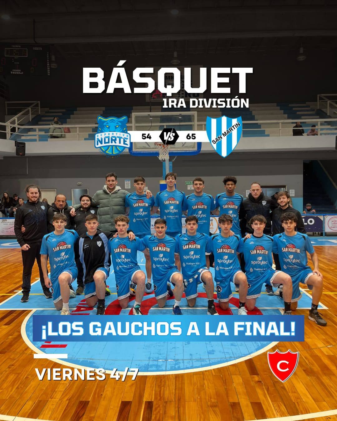 San Martín le ganó a Norte de Armstrong y va por el título de la Cañadense