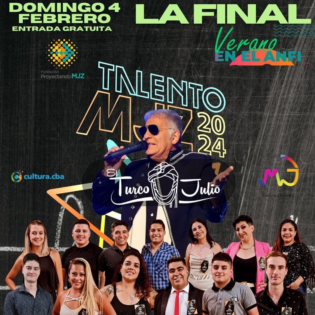 La gran final 2024 de Talento Marcos Juárez será el domingo 4 de febrero a las 20 horas en el Anfiteatro