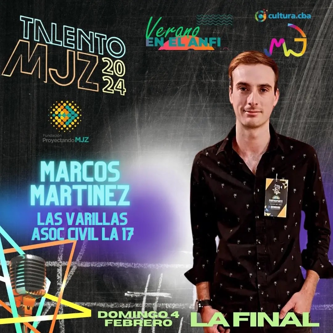 El varillense Marcos Martínez fue el ganador de Talento Marcos Juárez 2024