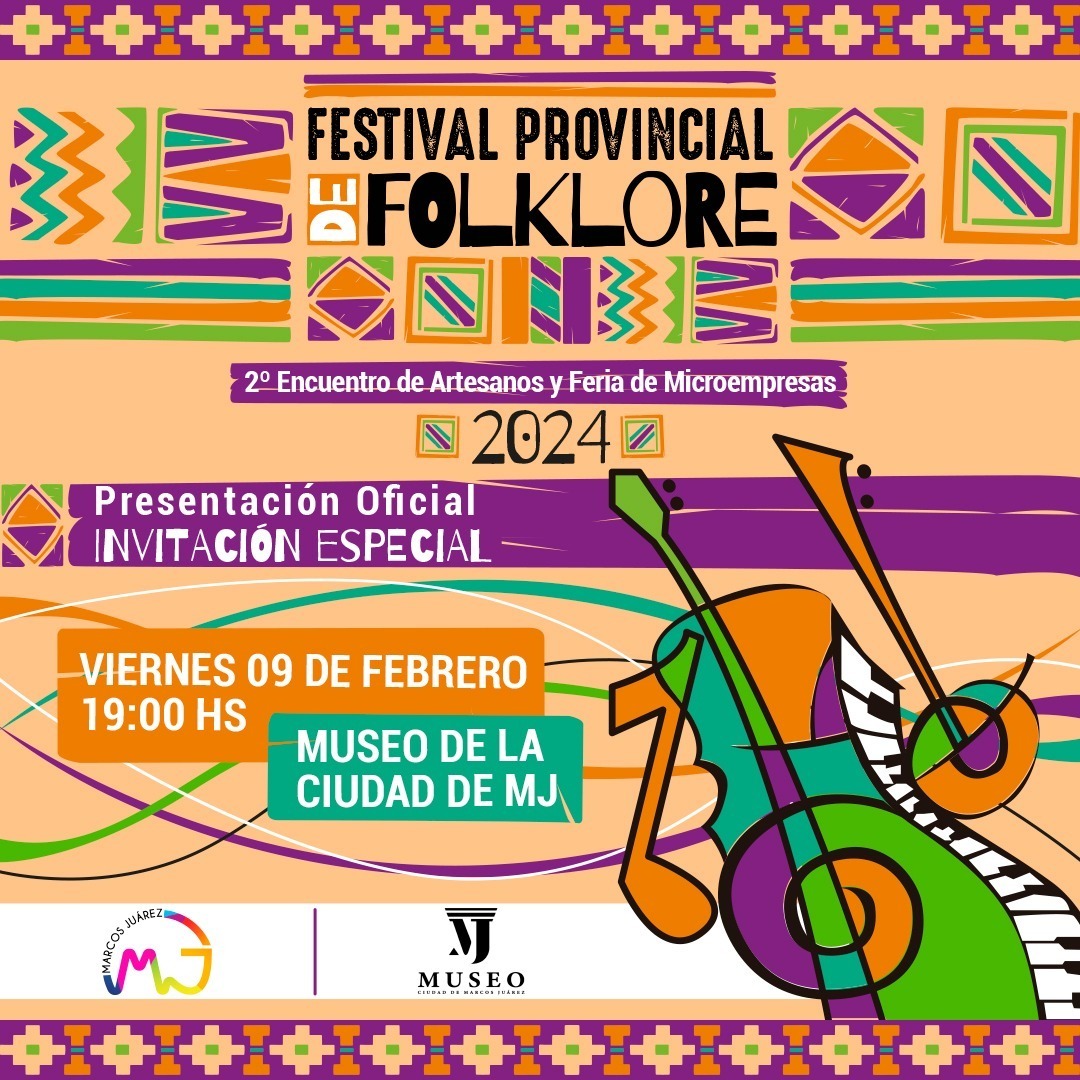 16 y 17 de marzo se confirma la nueva edición del Festival provincial de folclore en Marcos Juárez