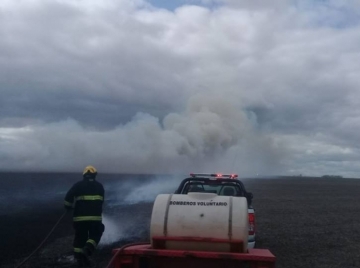 Marcos Juárez: incendio de pastizales arrasó con 60 hectáreas