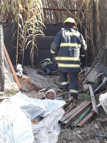 Armstrong: Bomberos rescató un cachorro que cayó a un pozo