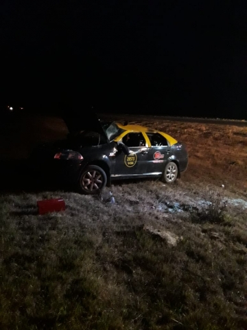 Leones: un herido fue trasladado al hospital Abel Ayerza producto de un vuelco en autopista