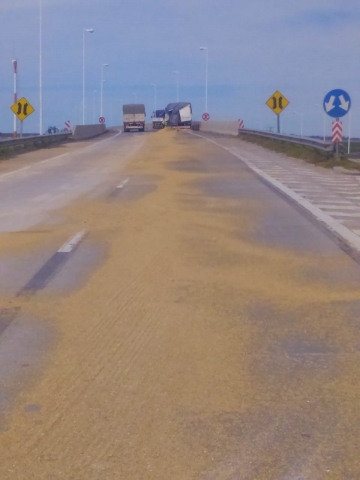 Leones: accidente entre camiones sin lesionados