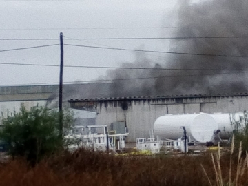 Marcos Juárez: incendio en el galpón de pintura de Bertotto Boglione