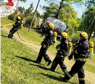 Prácticas evaluativas a los aspirantes de Bomberos Voluntarios Marcos Juárez

