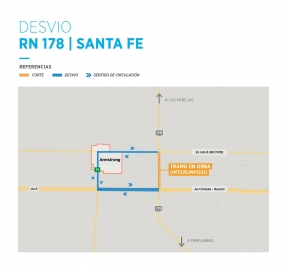 Avanza la rehabilitación integral de la ruta 178 a la altura de Armstrong
