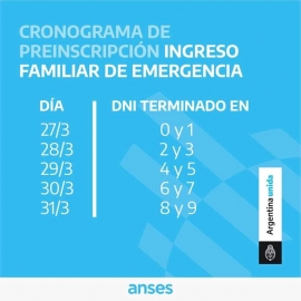 Cañada de Gómez: inscripción al ingreso familiar de emergencia