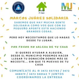 Municipalidad canalizará donaciones y campañas solidarias para evitar circulación de gente