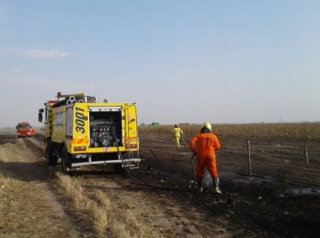 Se incendió un rastrojo causando pérdidas económicas
