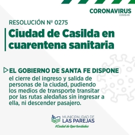 Las Parejas volvió a tener 2 casos positivos de Covid