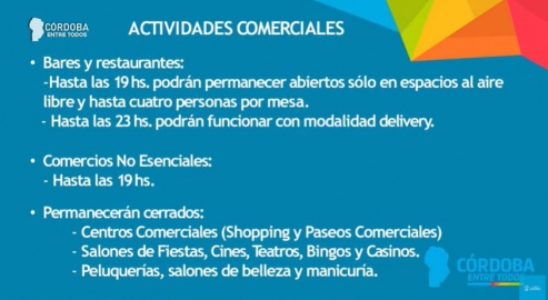 Nuevas restricciones en la provincia de Córdoba