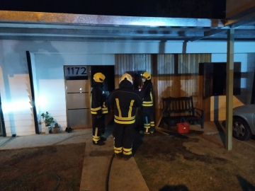 Incendio de vivienda provocado por un calefactor