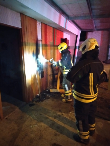 Incendio de vivienda provocado por un calefactor