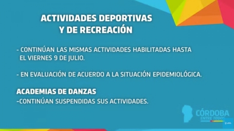 Se extienden los horarios y aperturas a partir del 9 de julio hasta el 01 de agosto