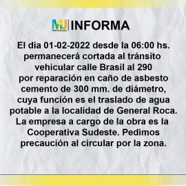 Corte de calles en Beiró y Brasil por reparaciones