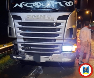 Un camionero escapó al impactar con un auto de cuatro ocupantes