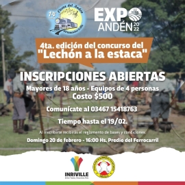Llega este fin de semana la 14 edición Fiesta del Andén en Inriville