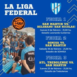 San Martín arranca el recorrido por el torneo federal de básquet