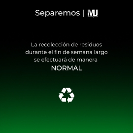 Recolección normal de residuos este fin de semana largo