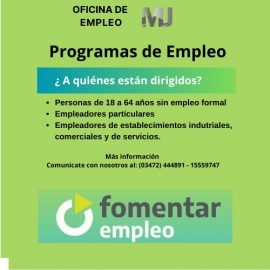 “Fomentar Empleo”: programa que promueve el encuentro entre trabajadores y empleadores						