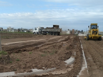 Hormigonado de calles y pintada en anfiteatro