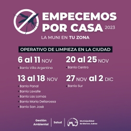 Continúa la campaña de limpieza de patios y jardines en Marcos Juárez