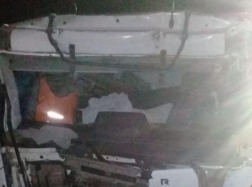 Marcos Juárez: accidente múltiple entre camiones con un conductor fracturado